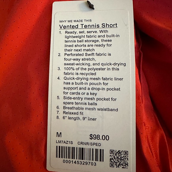 Lululemon Vented Tennis Short 🎾 - Picture 8 of 9